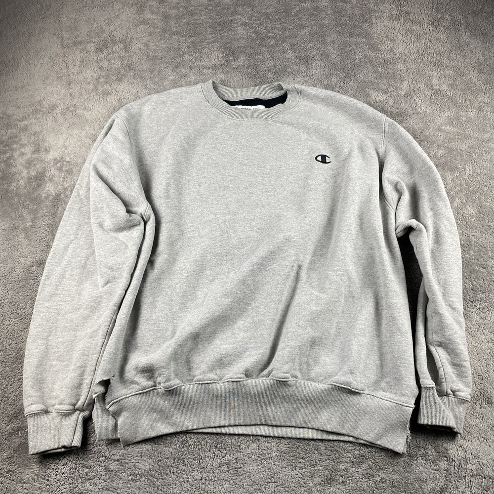 Vintage‎ Champion Classic Logo Crewneck Sweatshirt Mens Large Heather Gray